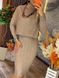 Жіночий теплий вязаний костюм жилет і сукня беж 42/48  Коса  фото 1